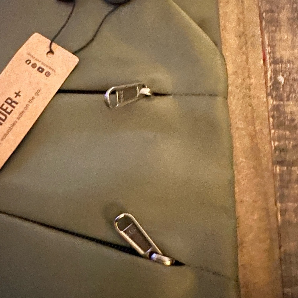 Sleek Olive Green Messenger Bag - Picture 3 of 6